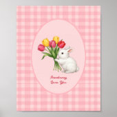 Easter Bunny Sketch Print - Rabbit Wall Art (Voorkant)