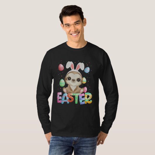 Easter Bunny Sloth   Easter Sloth T-shirt (Voorkant volledig)