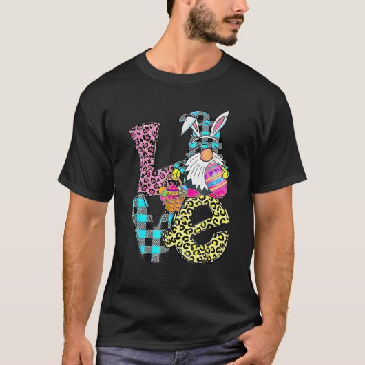 Easter Bunny Spring Gnome Easter Apparel Eggs Bask T-shirt (Voorkant)
