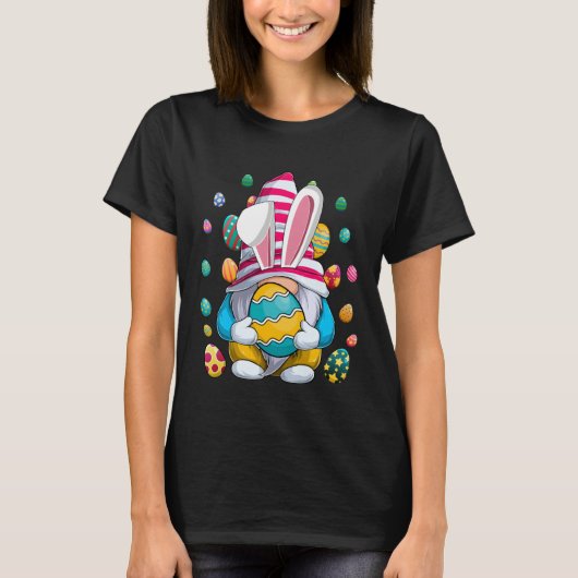 Easter Bunny Spring Gnome Easter Egg Hunting And B T-shirt (Voorkant)