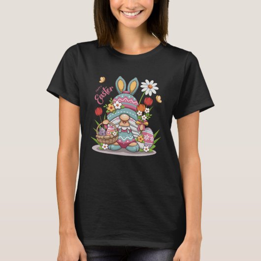 Easter Bunny Spring Gnome Easter Egg Hunting And B T-shirt (Voorkant)