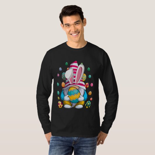 Easter Bunny Spring Gnome Easter Egg Hunting And B T-shirt (Voorkant volledig)