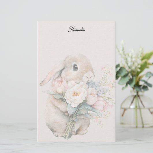 Easter Bunny Stationery Briefpapier (Staand voorkant)