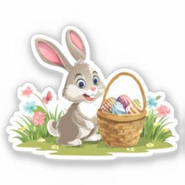 Easter bunny sticker
