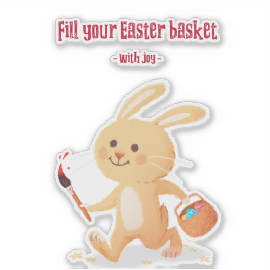 Easter Bunny Stories ontwerp 2 - Sticker (Voorkant)