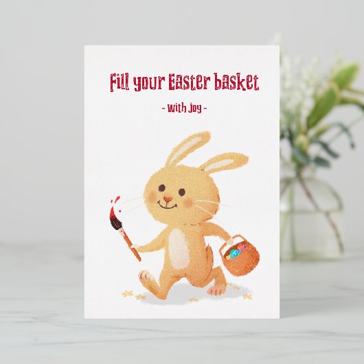 Easter Bunny Stories ontwerp 2 - Uitnodiging (Staand Voorkant)