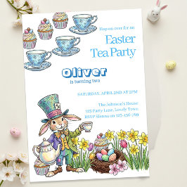Easter Bunny Tea Party Any Age Childrens Birthday  Kaart