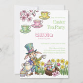Easter Bunny Tea Party Any Age Kids Birthday  Kaart (Voorkant)