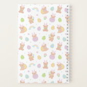 Easter Bunny Teddy Bear White Notitieboek (Achterkant)