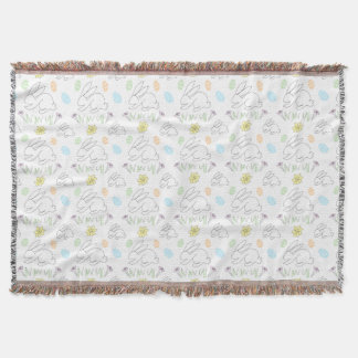 Easter Bunny Throw Blanket Deken