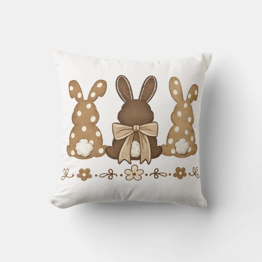 Easter Bunny Throw Pillow Design Kussen (Voorkant)