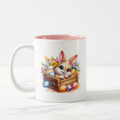 Easter Bunny Tweekleurige Koffiemok (Links)