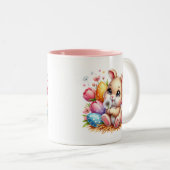 Easter Bunny  Tweekleurige Koffiemok (Voorkant rechts)