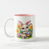 Easter Bunny  Tweekleurige Koffiemok (Links)