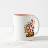 Easter Bunny  Tweekleurige Koffiemok (Voorkant rechts)