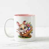 Easter Bunny Tweekleurige Koffiemok (Links)