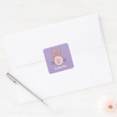 Easter Bunny Vierkante Sticker (Envelop)