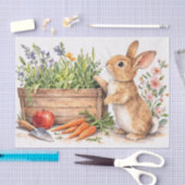 Easter Bunny Watercolor Tissue Paper Design Tissuepapier (Craft)
