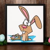 Easter Bunny With A Basket Poster