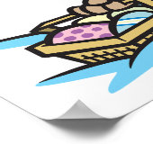 Easter Bunny With A Basket Poster (Hoek)