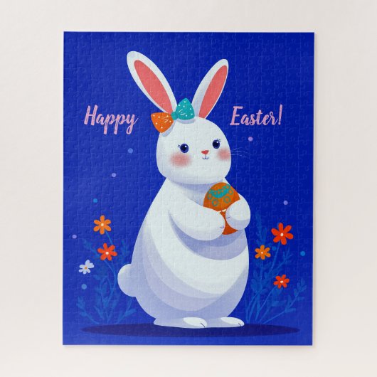 Easter Bunny with Blue Background  Legpuzzel (Verticaal)