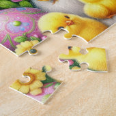 Easter Bunny With Chicks Legpuzzel (Zijkant)