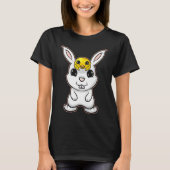 Easter Bunny With Cute Chick on Head On Easter T-shirt (Voorkant)