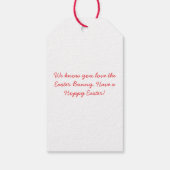 Easter Bunny with Eggs Cadeaulabel (Achterkant)