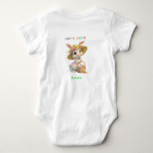 Easter Bunny with Flower Hat Baby Bodysuit (Achterkant)