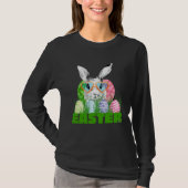 Easter Bunny with Glasses Egg Hunting T-shirt (Voorkant)