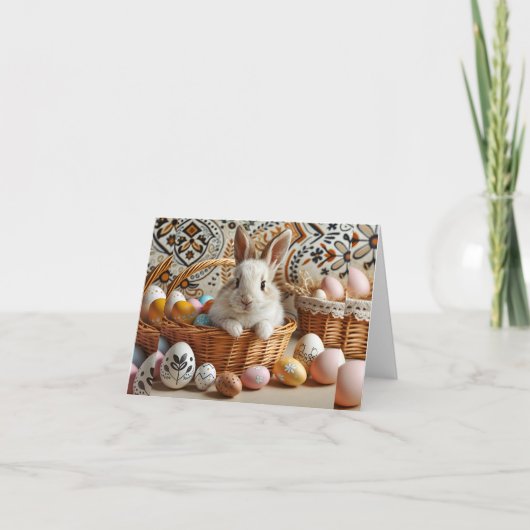 Easter bunny with his eggs. (Voorkant)