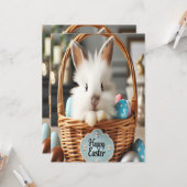 Easter bunny with his eggs. kaart (Voorkant / Achterkant in situ)