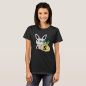 Easter Bunny With Money In A Bag Cute Rich Rabbit T-shirt (Voorkant volledig)