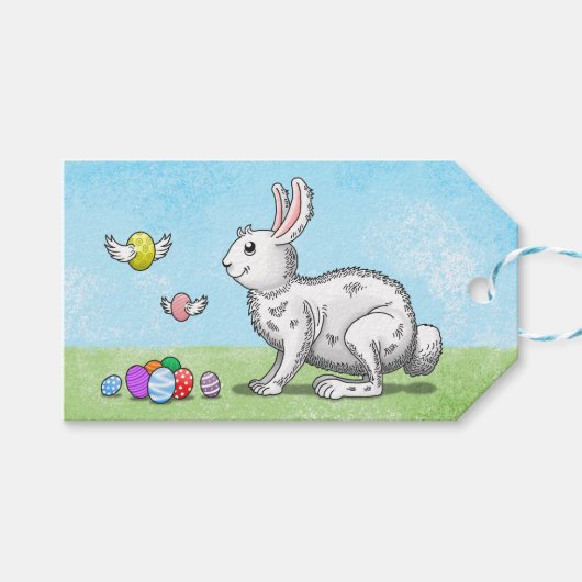 Easter Bunny's Egg Hunt Cadeaulabel (Voorkant (Horizontaal))