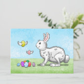 Easter Bunny's Egg Hunt Holiday Kaart (Staand voorkant)