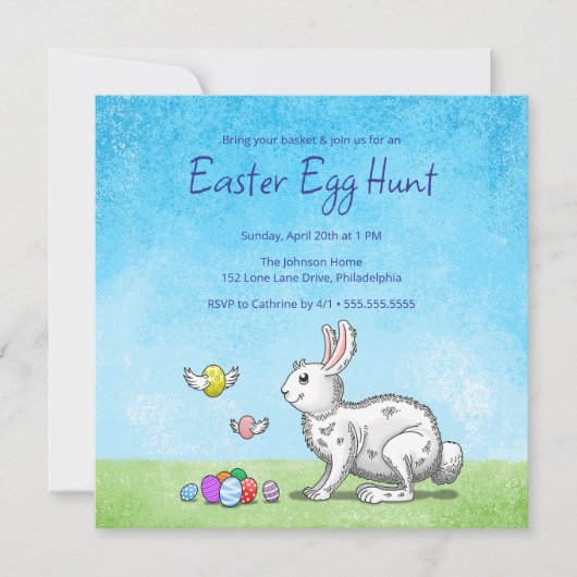Easter Bunny's Egg Hunt Kaart (Voorkant)