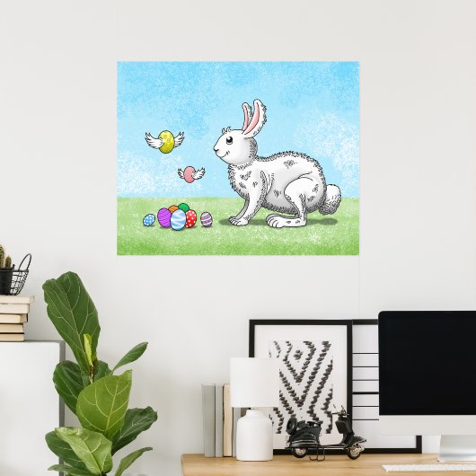 Easter Bunny's Egg Hunt Poster (Thuiskantoor)