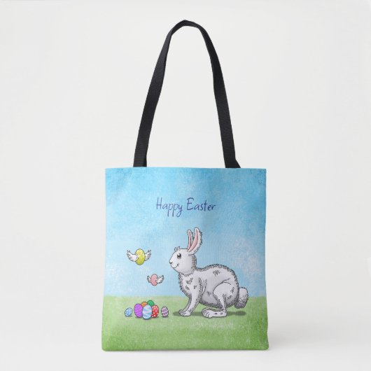 Easter Bunny's Egg Hunt Tote Bag (Voorkant)