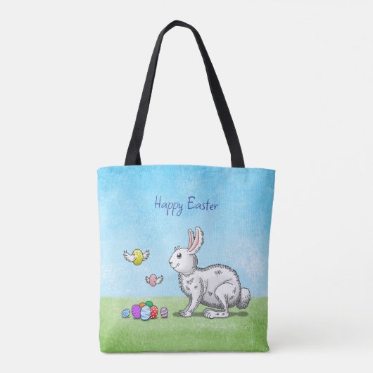 Easter Bunny's Egg Hunt Tote Bag (Achterkant)