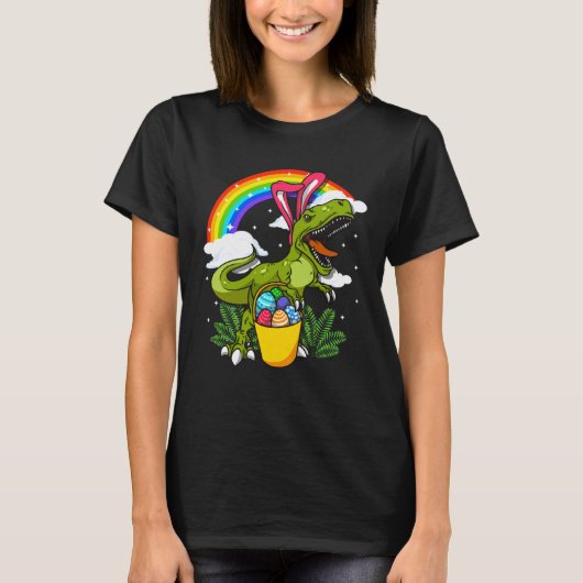 Easter Bunnysaurus Rex Dinosaur Egg Hunt Bunny T-shirt (Voorkant)