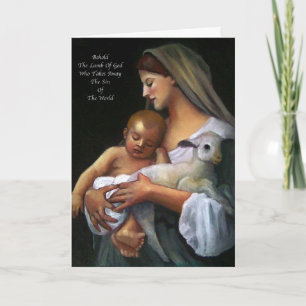 Easter Card: Artwork: Lamb Of God Feestdagen Kaart