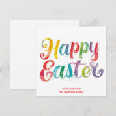 Easter CarD Colorful spring  personalized Card Feestdagenkaart (Voorkant / Achterkant)