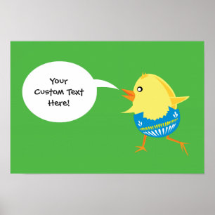 Easter Chick aangepast poster