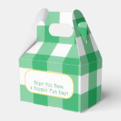 EASTER Chick Eggs and bold green check  Bedankdoosjes (Achterkant)