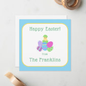 EASTER Chick Eggs and Bright Blue  Notitiekaartje (Voorkant / Achterkant in situ)