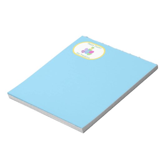 EASTER Chick Eggs and Bright Blue Paper Notitieblok (Linkerzijde)