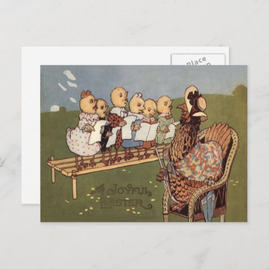 Easter Chick Hen Choir Feestdagenkaart (Voorkant / Achterkant)