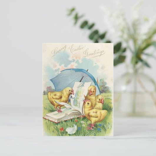  Easter Chick Holiday briefkaart (Staand voorkant)