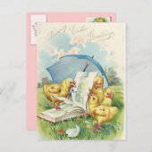 Easter Chick Holiday briefkaart (Voorkant / Achterkant)