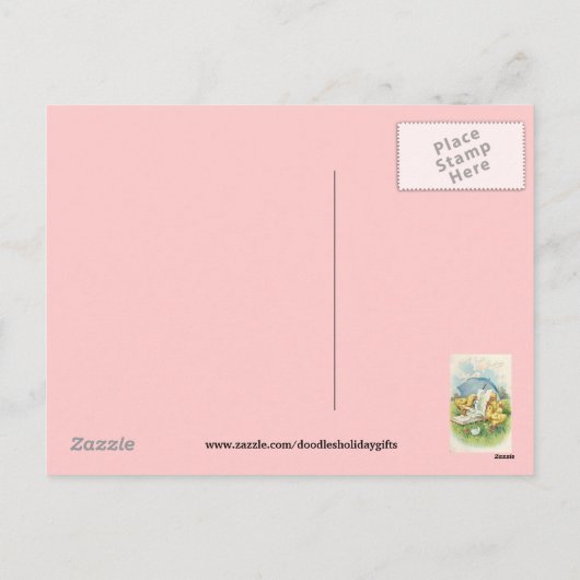  Easter Chick Holiday briefkaart (Achterkant)